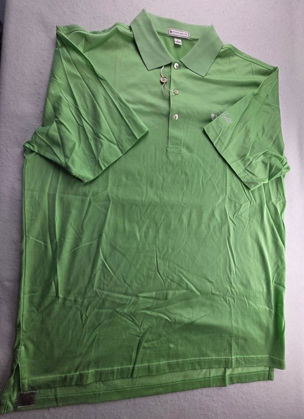 Peter Millar Green Cotton Polo Size Large NWT